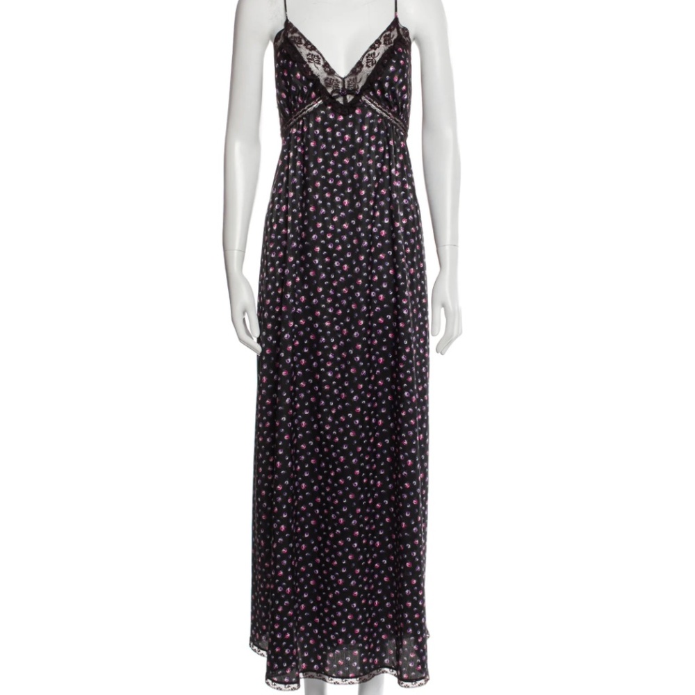 Vintage Christian Dior Floral Print Nightgown